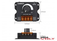 LED диммер 30A 360W (стационарный) knob