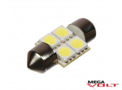 Светодиодная автолампа T10, 28mm, 4pcs 5050