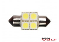 Светодиодная автолампа T10, 28mm, 4pcs 5050
