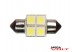 Светодиодная автолампа T10, 28mm, 4pcs 5050