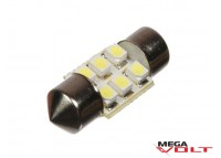 Светодиодная автолампа T10, 28mm, 6pcs 3528