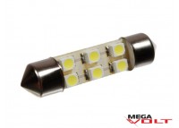 Светодиодная автолампа T10, 35mm, 6pcs 3528