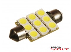Светодиодная автолампа T10, 36mm, 9pcs 5050