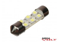 Светодиодная автолампа T10, 41mm, 6pcs 3528