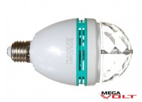Светодиодная диско-лампа E27 3W 220V Rotating RGB