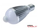 Светодиодная лампа E27 7W 220V Bulb MS (с датчиком)