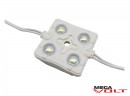Светодиодный модуль SMD 2835 4LED (IP67) 12V (с линзой)