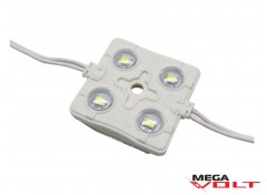 Светодиодный модуль SMD 2835 4LED (IP67) 12V (с линзой)