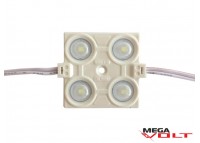 Светодиодный модуль SMD 2835 4LED (IP65) 12V (с линзой) premium