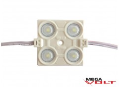 Светодиодный модуль SMD 2835 4LED (IP65) 12V (с линзой) premium