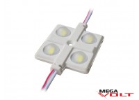 Светодиодный модуль SMD 5730 4LED (IP67) 12V (с матовой линзой)