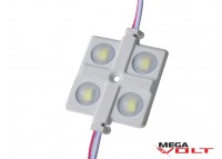 Светодиодный модуль SMD 5730 4LED (IP67) 12V (с матовой линзой)