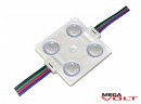 Светодиодный модуль SMD 5050 4LED (IP65) 12V (с линзой)