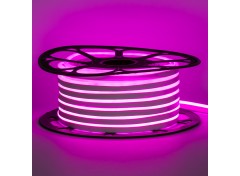 Led неон 12В розовый 8х16 пвх smd2835 120LED/m 6W IP65 , 1м