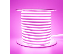 Led неон 220В розовый AVT smd2835 120LED/m 7W IP65 , 1м
