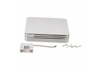 Светодиодный светильник 18 Вт накладной квадратный 5000К IP65 Silver