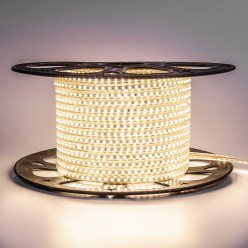 Led лента 220В белая теплая AVT smd2835 120LED/m 4W IP65, 1м