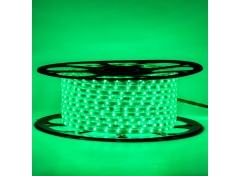 Мигающая led лента 220 В зеленая smd 2835 48led/м 6Вт/м IP65, 1м