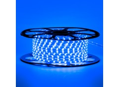 Мигающая led лента 220 В синяя smd 2835 48led/м 6Вт/м IP65, 1м