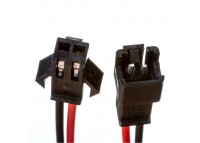 Led коннектор "папа"+"мама" 12 В 2pin черный с зажимом