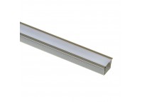 Led профиль врезной глубокий 12мм без покрытия матовый рассеиватель (комплект)2м ПФ-23/1