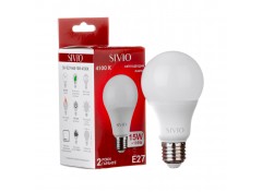 Led лампа Sivio 15Вт A65 нейтральная белая E27 4100K