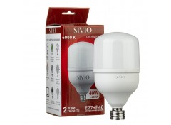 Светодиодная лампа SIVIO Е27 + Е40 Т120 40W 6000K