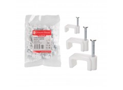Клипса монтажная с гвоздем 12 мм плоская