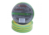 Изолента ПВХ Soft Flex 20 м, желто-зеленый