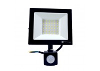 LED прожектор  с датчиком движения 50Вт SMD5730, холодный белый 6500К, 4500 Лм
