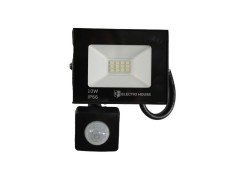 LED прожектор с датчиком движения 10Вт  1000 Лм  6500К   холодный белый  SMD2835