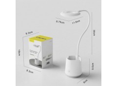 LED светильник настольный Голубой с подстаканником и аккумулятором