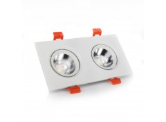LED светильник потолочный двойной 5Wx2 4100К, угол поворота 45°, белый
