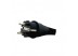 Вилка с заземлением угловая с кольцом 45° каучук, черный