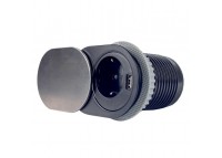 Мебельная розетка   1 x 16А , 1 x USB 2.4А, провод 3 x 1.5 mm²