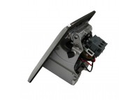 Розетка для пола с заземлением врезная 16А + 2USB (type C+A) 2.4А, IP44, алюминий