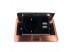 Розетка для пола с заземлением врезная 16А + 2USB 2.1А, IP44, античная медь