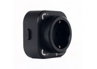Розетка трековая с заземлением 16A, Unique Elegance Pandora Black