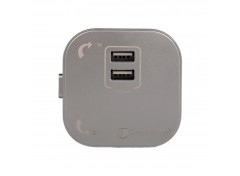 Розетка трековая двойная USB 2.4 А, Unique Elegance Pandora (серебро)