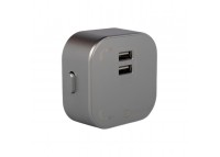 Розетка трековая двойная USB 2.4 А, Unique Elegance Pandora (серебро)