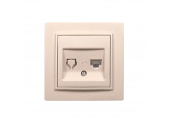 Розетка компьютерная 1x8P8C Enzo Латте