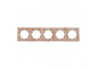 Рамка пятиместная Enzo Светлое дерево
