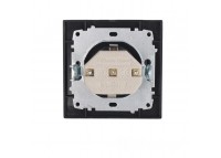 Розетка с крышкой IP44 с/з 16 A Графит
