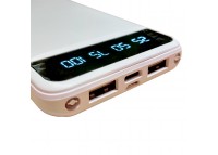 Power Bank 10000 mAh с фонариком type-c белый