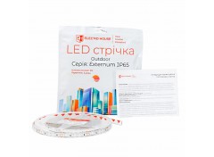 LED лента 12Вт 24В SMD2835 120 диодов, холодный белый 6500К, серия Externum IP65 , гарантия 3 года