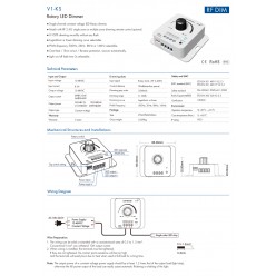 LED-димер DEYA Ротаційний 12-48VDC, 8A*1CH (V1-KS)